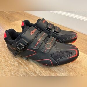 KESCOO Indoor Cycling Shoes Unisex BLACK/RED EU 47, US MEN 12, US WOMEN 13.5